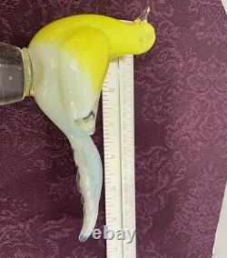 Fratelli Toso murano Opalescent Yellow Canary Signed