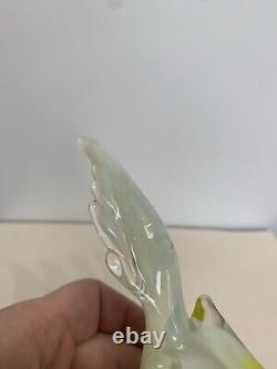 Fratelli Toso murano Opalescent Yellow Canary Signed