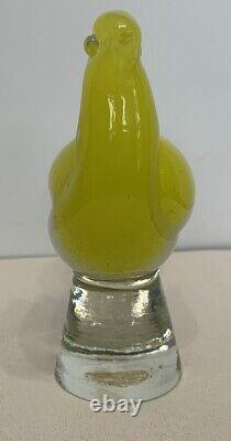 Fratelli Toso murano Opalescent Yellow Canary Signed