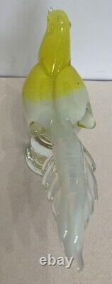 Fratelli Toso murano Opalescent Yellow Canary Signed