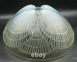 French ART DECO Large Opalescent Coquille Glass Bowl by Rene Lalique, ca 1924