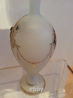 French Napoleon III Opaline Vase W Cameo C 1870 Art Glass Very Rare