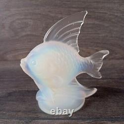 French Sabino Glass Opalescent Art Deco Fish Sculpture 1930's Rare Art Glass