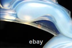Gorgeous Art Deco French Sabino Blue Opalescent Art Glass Gazelle Car Mascot