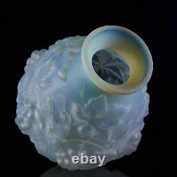 Grapes Vase Art Deco Opalescent Glass vase by Etaleune circa 1930