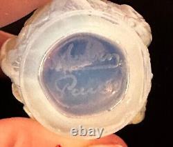 HTF Sabino Opalescent Art Glass Perfume Bottle Nude Dancing Nymphs Art Nouveau