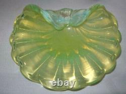 Heavenly MURANO Mind Blowing OPALESCENT Glass Bowl SHELL SCULPTURE Colors CHANGE