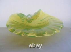 Heavenly MURANO Mind Blowing OPALESCENT Glass Bowl SHELL SCULPTURE Colors CHANGE