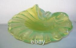 Heavenly MURANO Mind Blowing OPALESCENT Glass Bowl SHELL SCULPTURE Colors CHANGE
