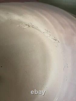 Italian Murano White Opaline, Pink and Gold Art Glass Bowl by Fratelli Toso Co