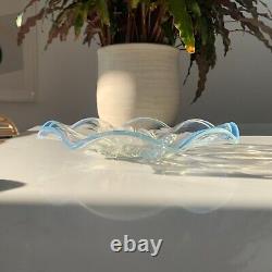 Jobling Opalique Art Deco Opalescent Glass Fircone Bowl, Vintage Opaline 1930s