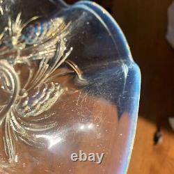 Jobling Opalique Art Deco Opalescent Glass Fircone Bowl, Vintage Opaline 1930s
