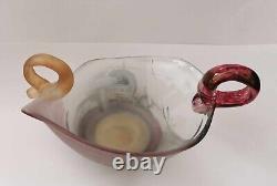 Jon Art Signed Romanian Art glass bowl