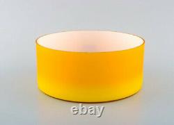 Kastrup / Holmegaard. A pair of large bowls in yellow opaline glass