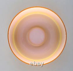 Kastrup / Holmegaard. A pair of large bowls in yellow opaline glass