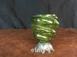 Kralik Iridescent Meteor Vase with Opalescent Legs