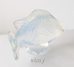 LALIQUE France Fish DAMSEL FISH Opalescent Crystal Glass Figurine Boxed Signed