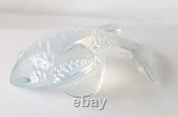 LALIQUE France Fish DAMSEL FISH Opalescent Crystal Glass Figurine Boxed Signed