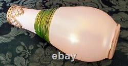 LOETZ 1898 Diana Cisele Opaline Iridescent Hand Blown w-Spiral Schnuerl Decor +