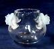 Lalique Orchidee Clear Vase With Opalescent Orchids