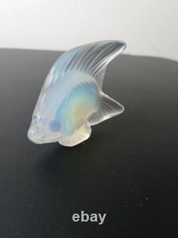 Lalique Signed Opalescent Angel Fish