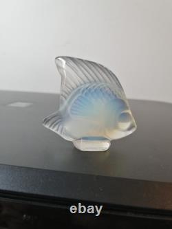 Lalique Signed Opalescent Angel Fish