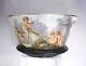 Large Baccarat Opaline Punch Bowl Putti At Play Jean-françois Robert Mid 19th C