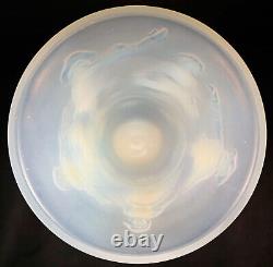 Large Opalescent Art Glass Vase Musician & Dancers France Menuet Etling Sabino