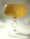 Large Vintage Italian Opaline Chalice Butterscotch 60s Empoli Italy 9in Cased