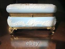 Large Wave Crest Glass Dresser/Vanity Box Casket Ormolu Mounts