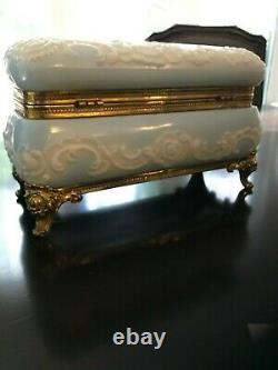 Large Wave Crest Glass Dresser/Vanity Box Casket Ormolu Mounts