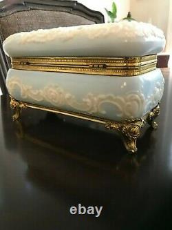 Large Wave Crest Glass Dresser/Vanity Box Casket Ormolu Mounts