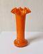Loertz Art Deco Vase Opaline Orange Tango Glass By Michael Powolny Vintage Rare