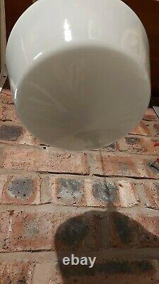 Lovely Rare Vintage Art Deco Opaline White Glass Ceiling Pendant Light Shade