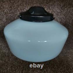 Lovely Rare Vintage Art Deco Opaline White Glass Ceiling Pendant Light Shade