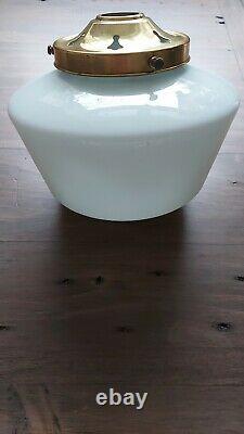 Lovely Rare Vintage Art Deco Opaline White Glass Ceiling Pendant Light Shade