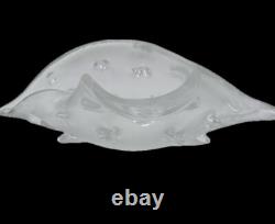 Lucio Zanetti Hand Blown Murano Opalescent Art Glass Conch Shell/ Signed