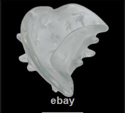 Lucio Zanetti Hand Blown Murano Opalescent Art Glass Conch Shell/ Signed