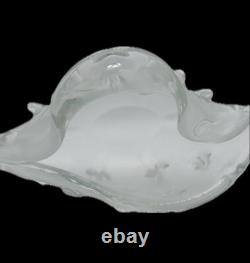 Lucio Zanetti Hand Blown Murano Opalescent Art Glass Conch Shell/ Signed