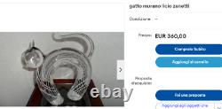Lucio Zanetti SCULPTURE Cat opaline glass MURANO VENICE LA MURRINA DISCOUNTED