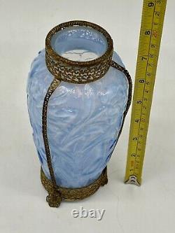 MARTELE Consolidated Phoenix Opalescent Glass Ormolu Mounted Vase Jonquil 8