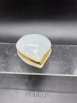MURANO GLASS OPALINE Italian Trinket Box BY FRATELLI FERRO RARE