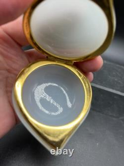 MURANO GLASS OPALINE Italian Trinket Box BY FRATELLI FERRO RARE