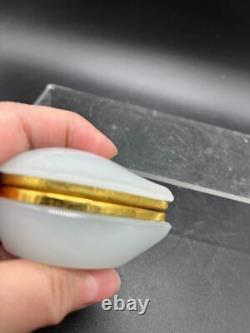 MURANO GLASS OPALINE Italian Trinket Box BY FRATELLI FERRO RARE