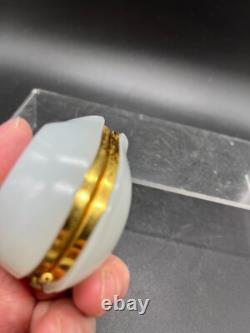 MURANO GLASS OPALINE Italian Trinket Box BY FRATELLI FERRO RARE