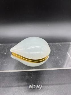 MURANO GLASS OPALINE Italian Trinket Box BY FRATELLI FERRO RARE