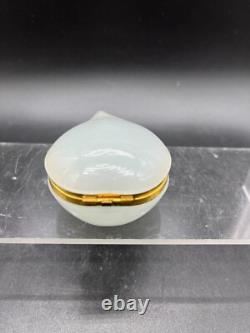 MURANO GLASS OPALINE Italian Trinket Box BY FRATELLI FERRO RARE