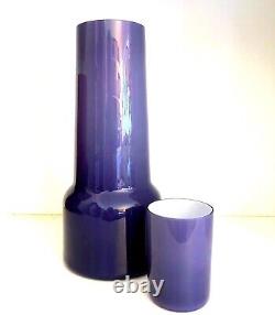 Mid Century Kastrup Raymor Purple Vase LARGE with matching tumbler