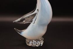 Murano Art Glass Opalescent Mating Swans Figurine Pair 10