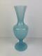 Murano Blue Opaline Art Glass Vase Italy Nason Moretti 26cm Mcm